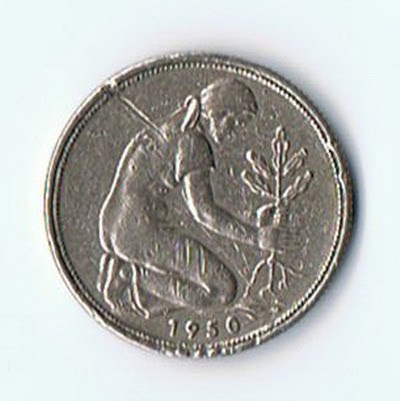 koin kuno langka coin jerman 50 pfennig tahun 1950 koin kuno langka coin jerman 50 pfennig tahun 1950