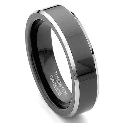 Black Tungsten 6mm ComfortFit Wedding Ring Tungsten Wedding Band Ring