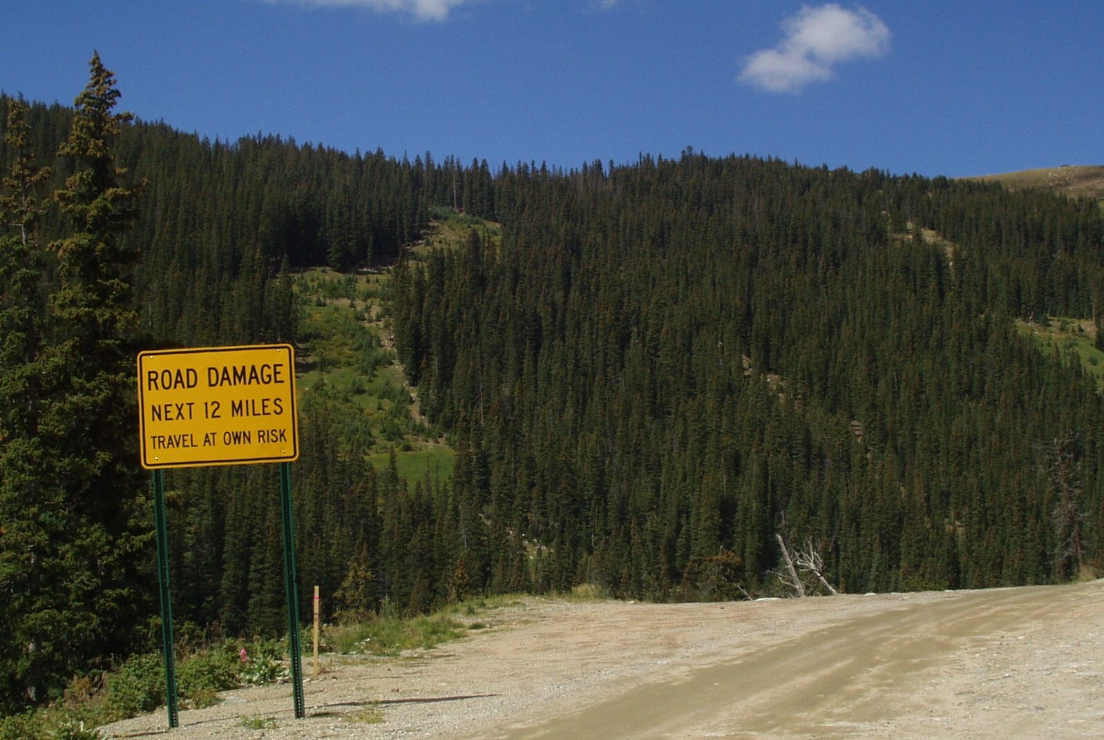 road sign, guanella pass scenic byway, colorado