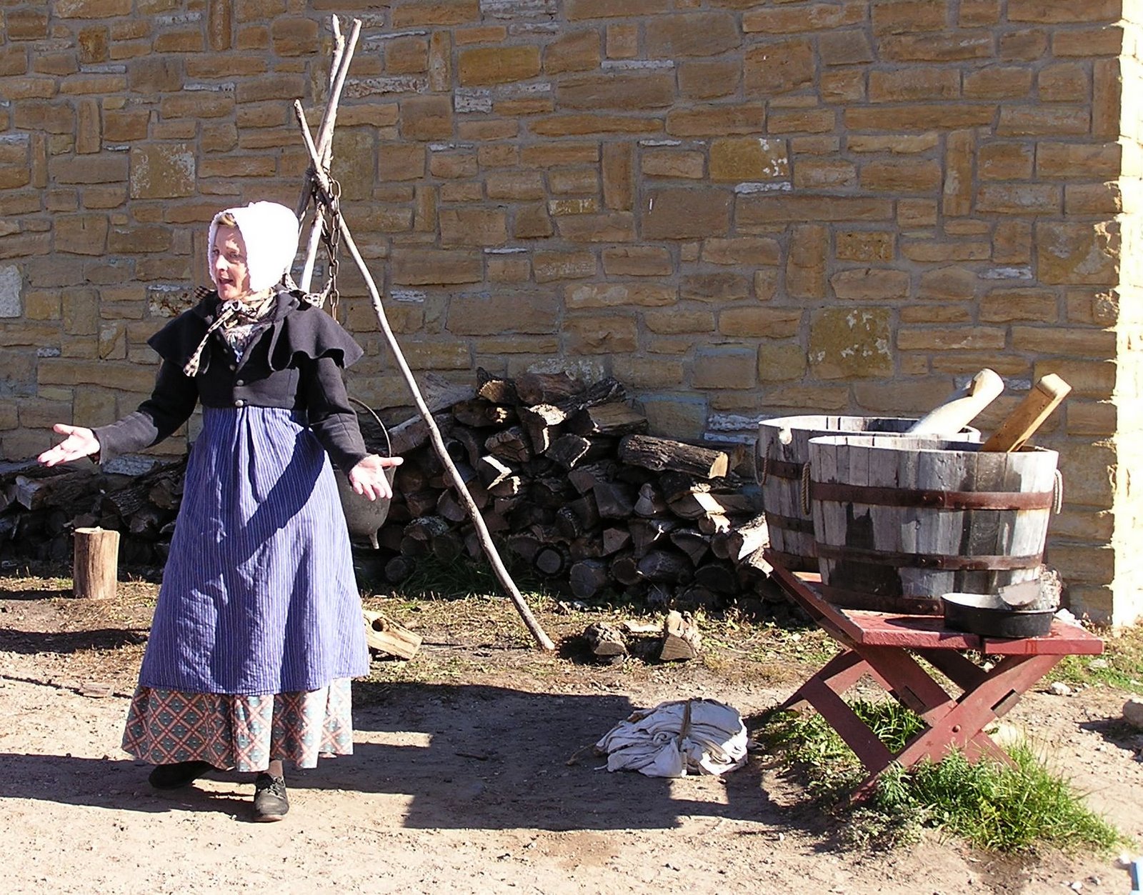 wash woman at fort snelling