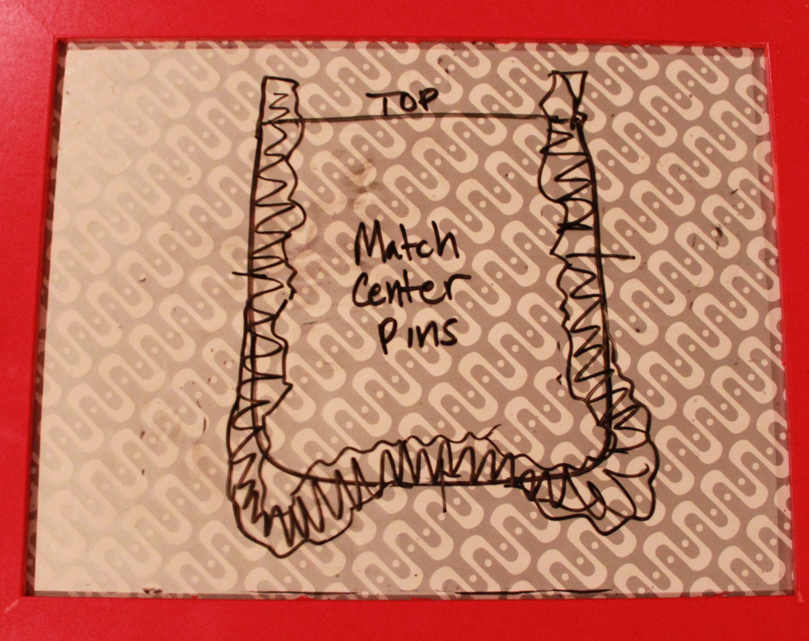 everywhere orange Revamped Bed Skirt Tutorial