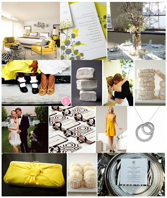 yellow and gray wedding