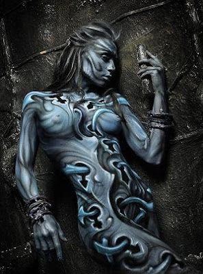 Scary Dark Become Art Of Body Painting
