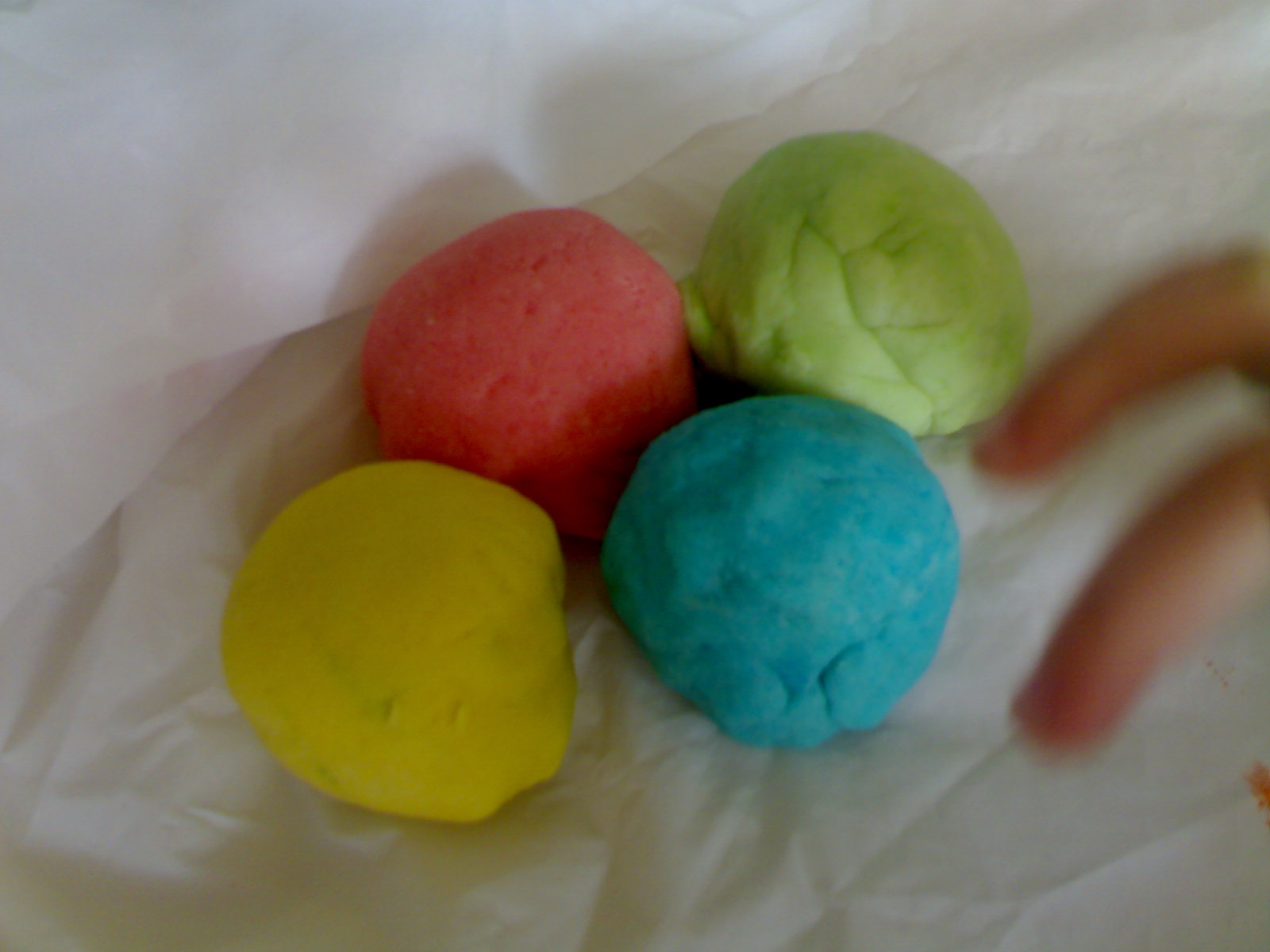 A Little Learning For Two Cooking and colouring playdough