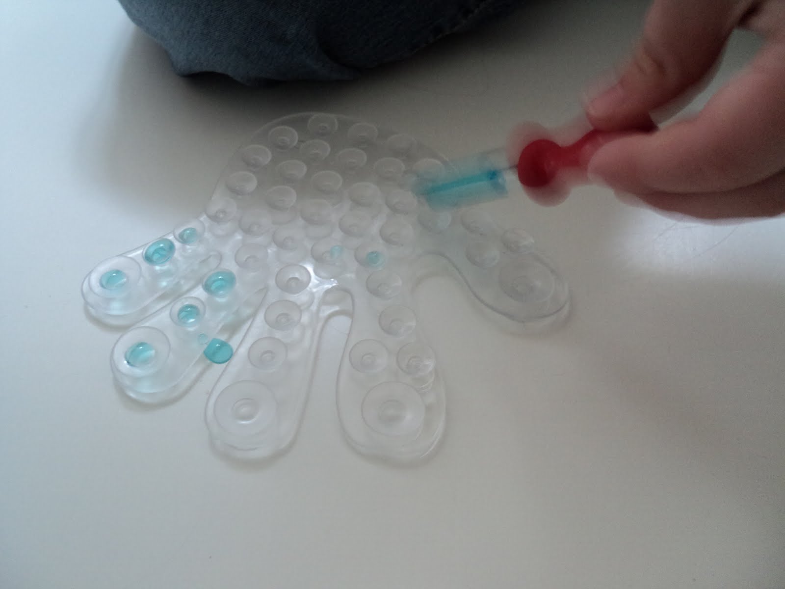 A Little Learning For Two Suction Pad Activities (fine motor skills)
