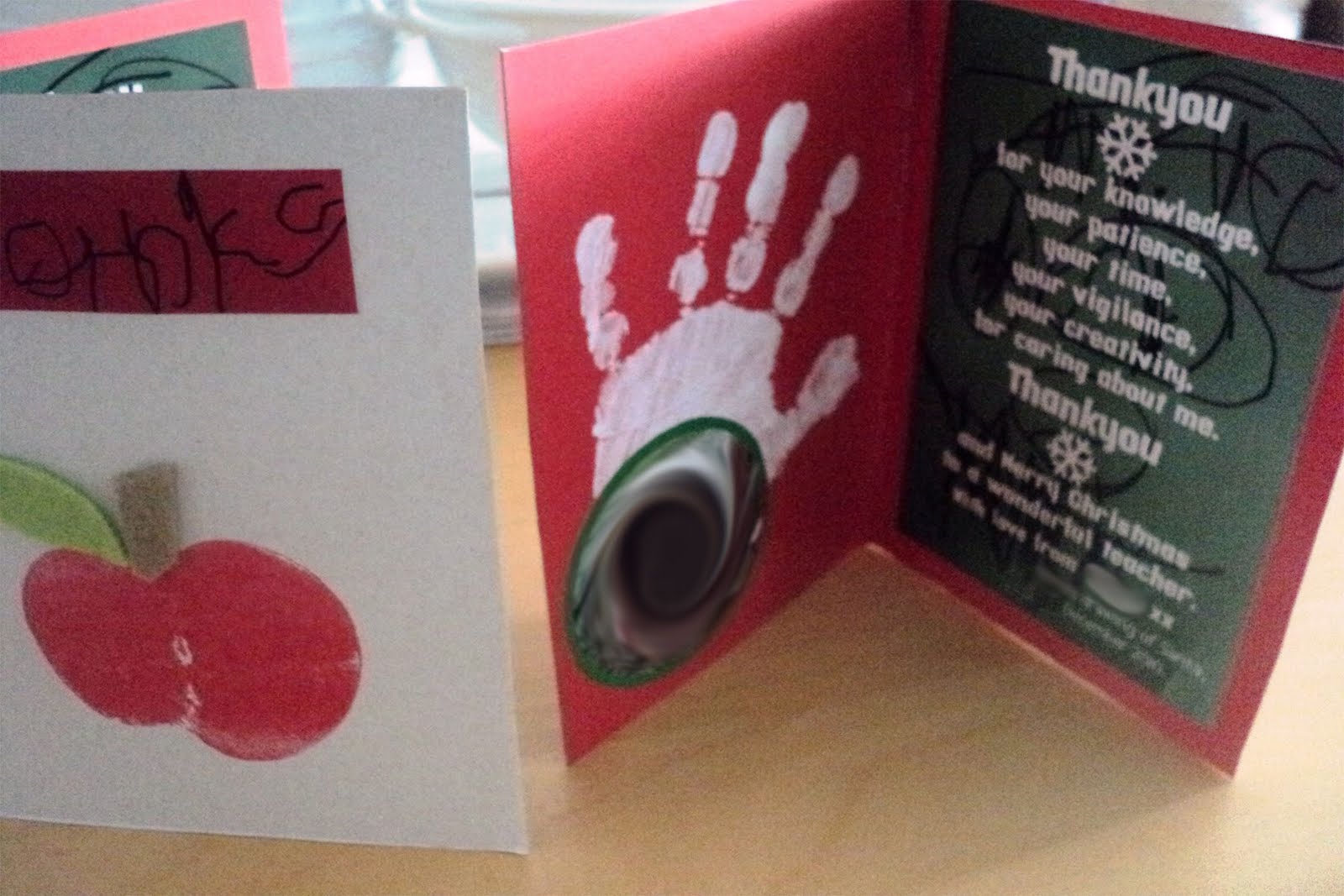 A Little Learning For Two Christmas Cards for Teachers