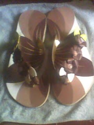 new sandal bunga jepun lukis