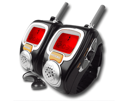 Voice Activated (VOX) Walkie Talki Watch With Red Backlight