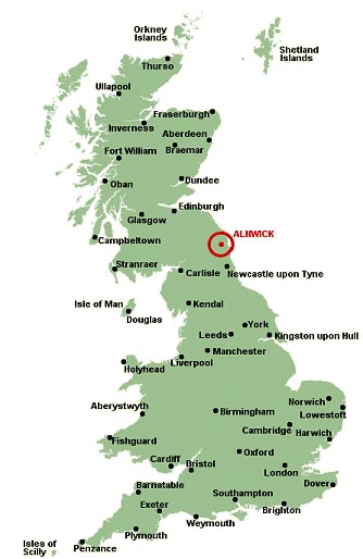 Map Of Alnwick