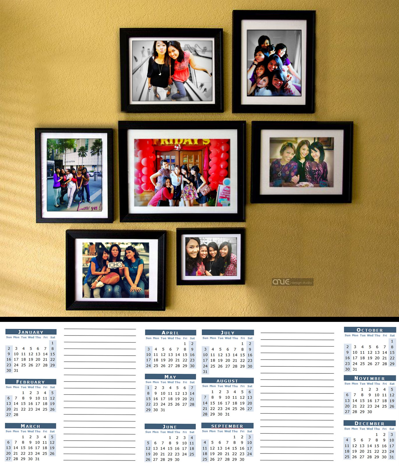 azy design studio calendar design