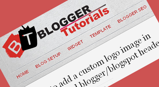 how to add a custom logo image in customized blogger blogspot header