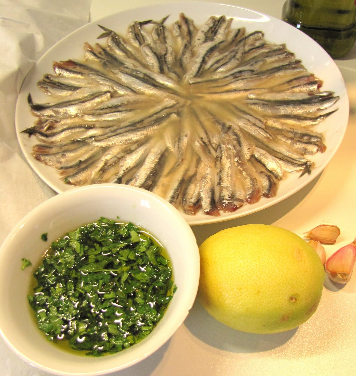 Fresh Marinated Anchovies Acciughe Marinate alla ligure Beautifuliguria