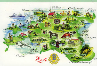 map postcard