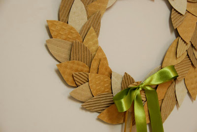 coffee cardboard wreath