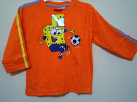  Kaos Spongebob Soccer Orange