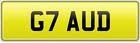 AUD car number plate