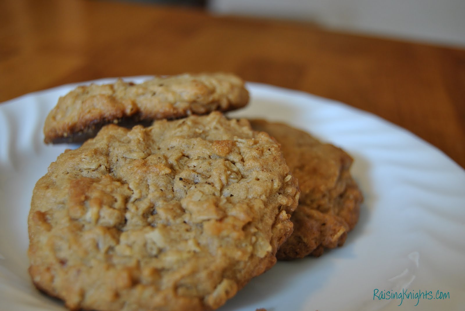 Raising Knights Peanut Butter Oatmeal Cookies