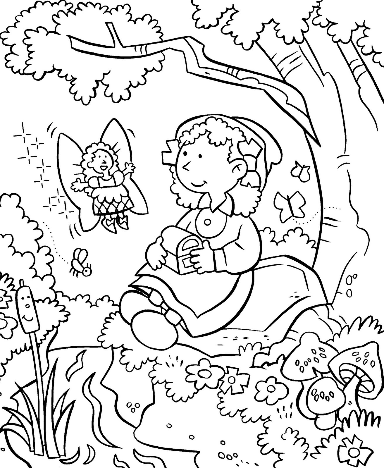 coloring page garden