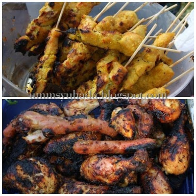 satay dan ayam BBQ