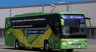 Team slogans on World Cup 2010 buses Team slogans on World Cup 2010 buses