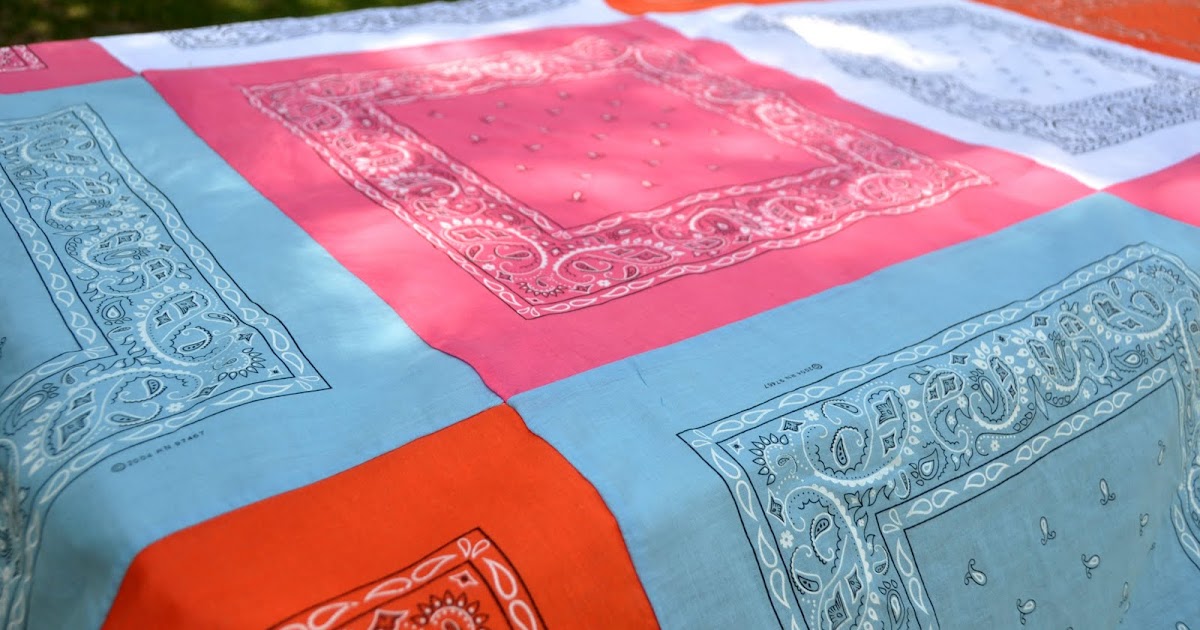 Aesthetic Nest Sewing Bandana Quilt Tablecloth Tutorial