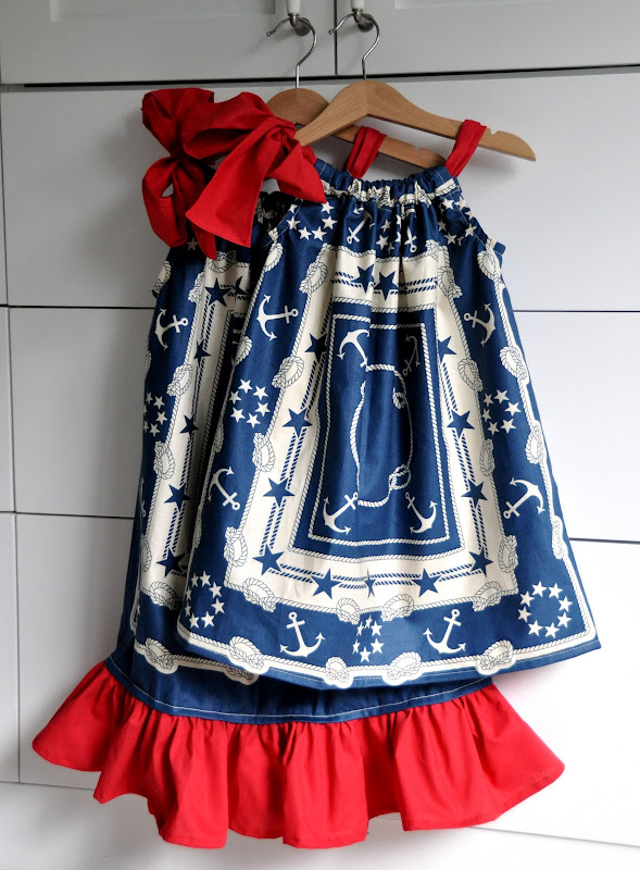 Lana Tran: Sewing: Patriotic Pillowcase Dresses