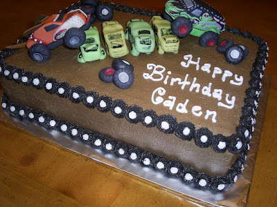 Monster Truck Birthday Cake on Monster Truck Cake  Monster Mutt And Grave Digger