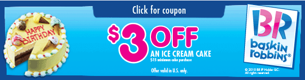Baskin robbins coupon cake