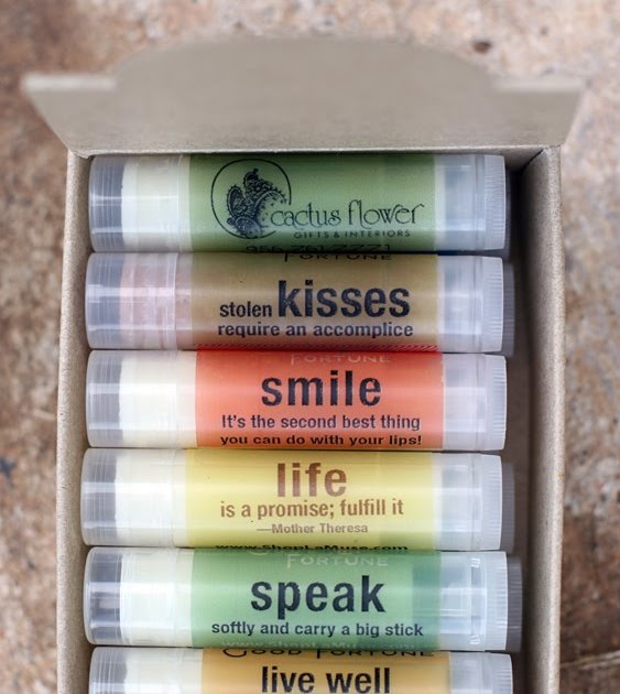 Good Fortune Handcrafted Soap and Natural Skin Care Products inspirational lip balms with quotes