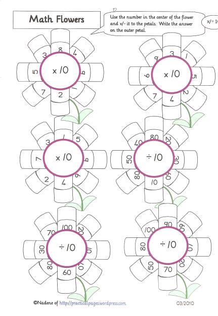 Homeschool Parent: Math Flowers