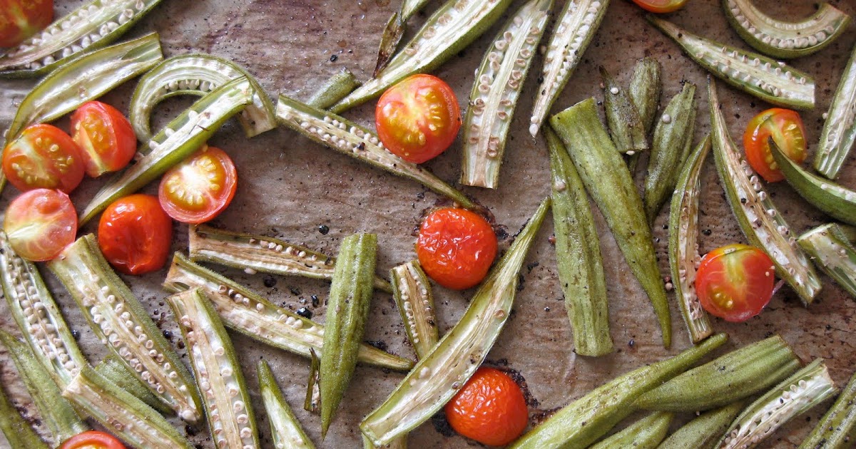 Girl In An Apron Roasted Balsamic Okra and Tomatoes