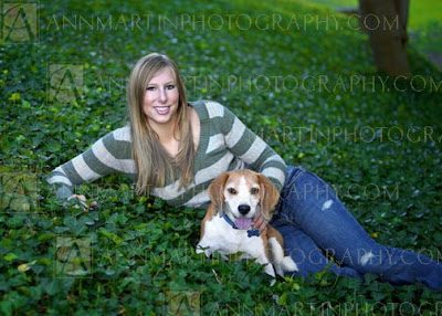 senior pictures poses with pet dog examples