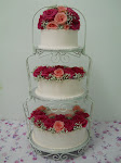3 TIERS (GRACEFUL) FRESH ROSE WEDDING CAKE
