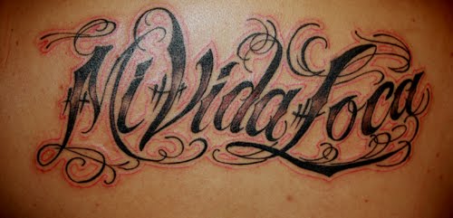 writting tattoos. the same writting kat von