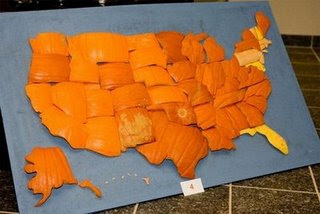 map of usa in pumpkin