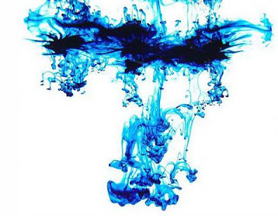 Ink in water to create a sense of colour, paint and movement. 