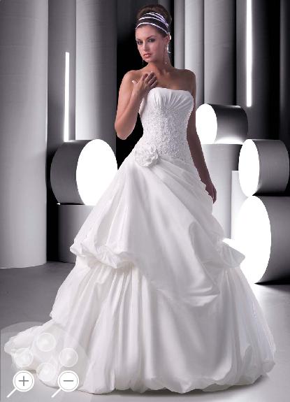 Arden is a beautiful wedding dress in pure white with strapless corset 