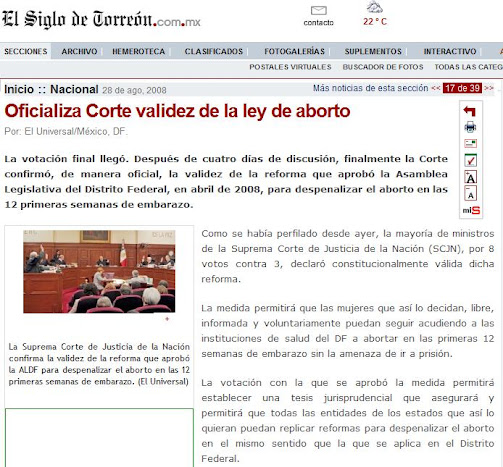 Legalizan el Aborto en México, D.F.