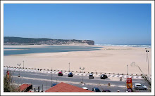 Foz do Arelho beach, vast white sandy beach