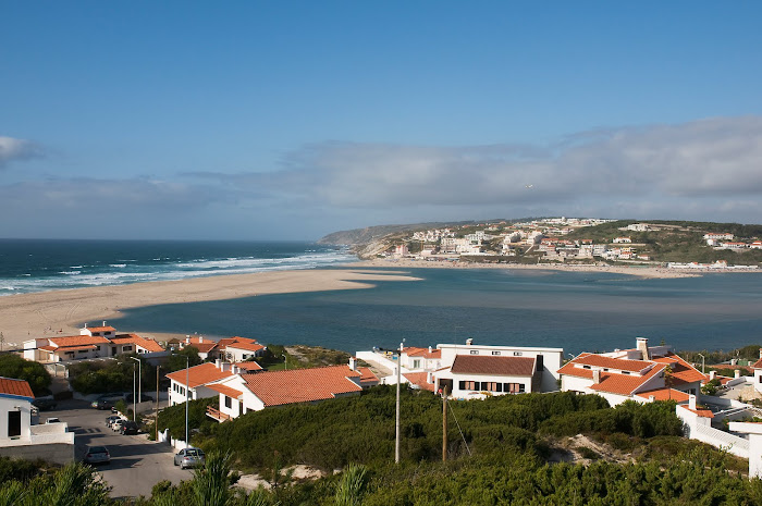 The mouth of the lagoon, viewed from southern bank