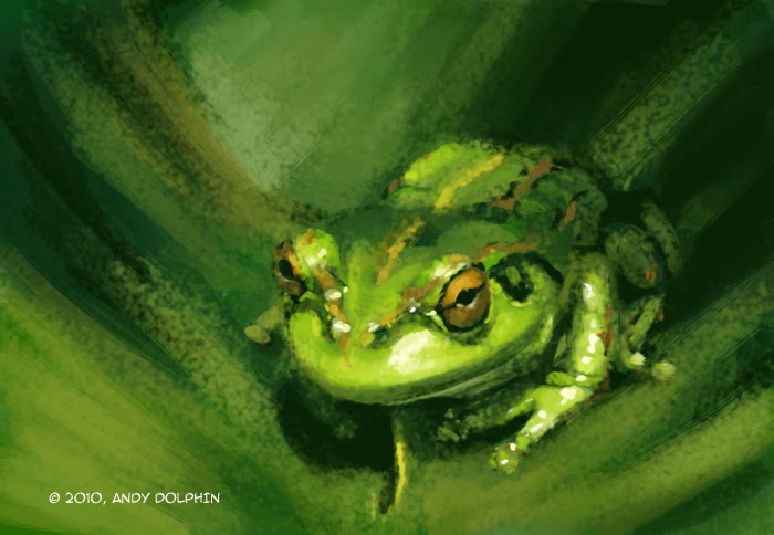 My week in art blog frog digital painting