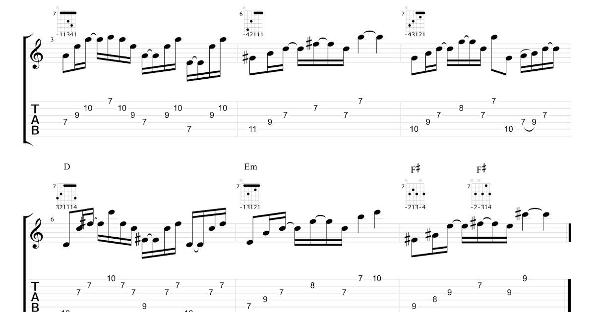 Lemon Musical Music Score Hotel California Intro