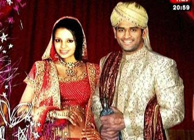 MS Dhoni marriage and reception photos