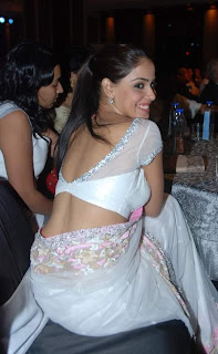 Hot and sexy Genelia in white saree latest stills