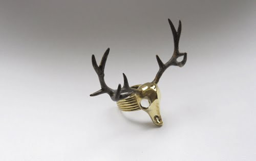 Stag Ring Rose Gold Leaves And Grapes Stag Ring Rose Gold Leaves And Grapes