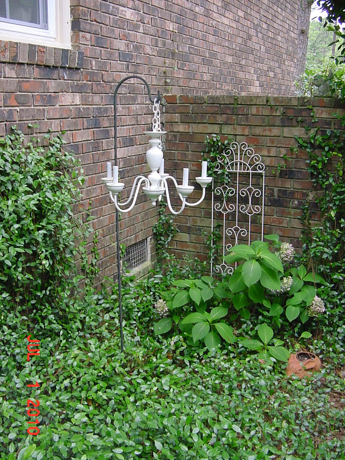 The Happy Homebody Free Chandelier as Yard Art