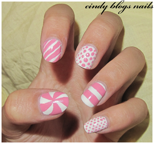 Pink and White Reverse Granulated Nail Art YouTube