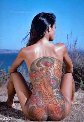 sexy girl and tattoo art