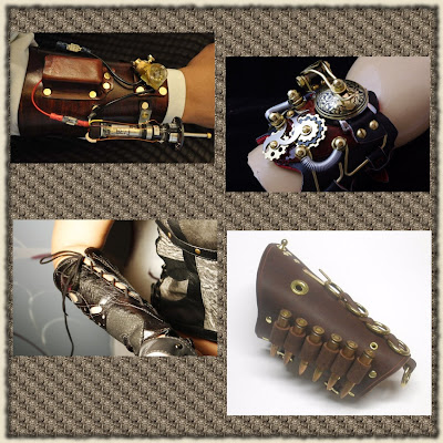 Goth Fashion on Engraved Victorian Goth Larp Cuff Watch Punk Bracelet