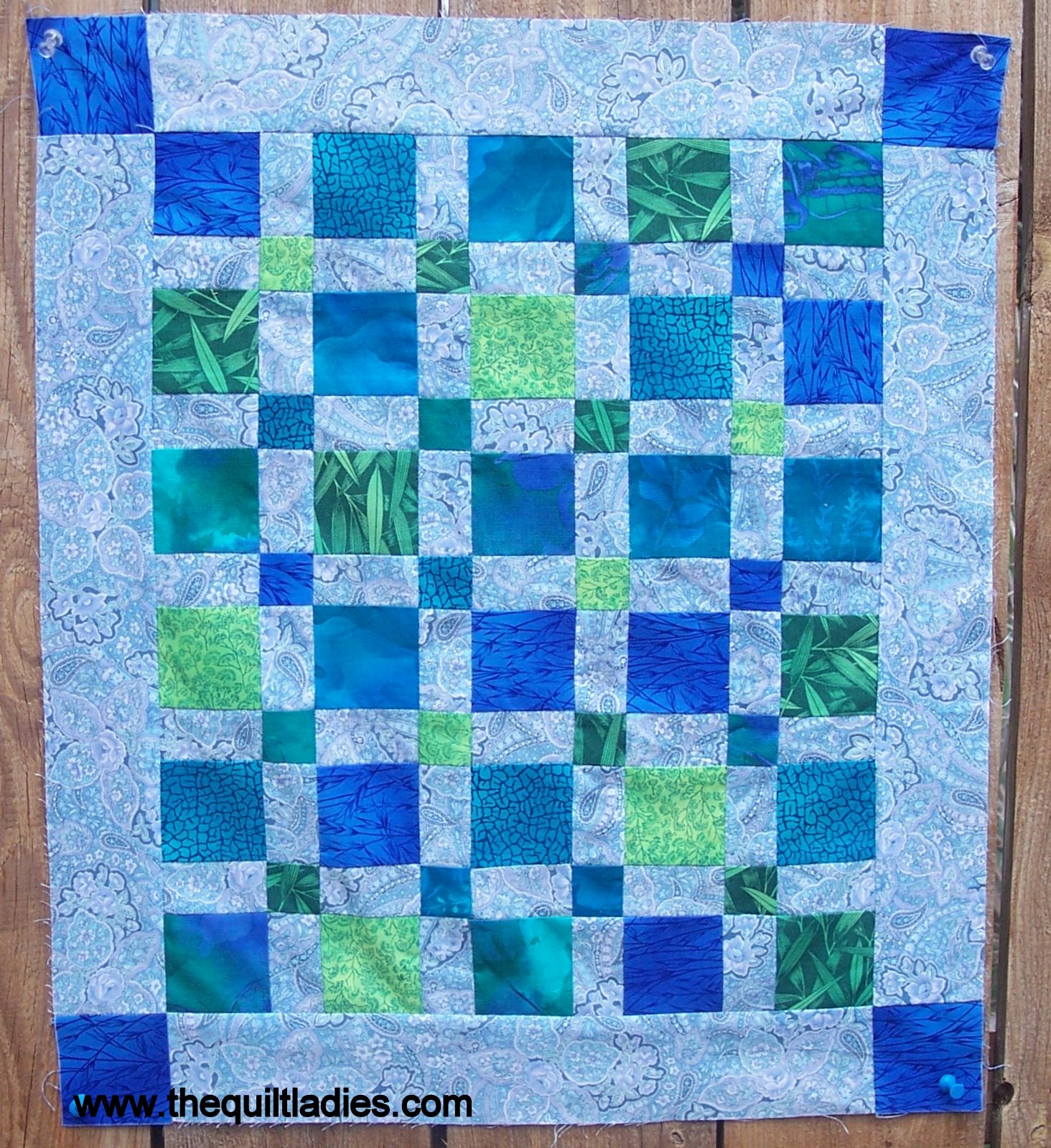 The Quilt Ladies Little Blue Quilt made with Squares